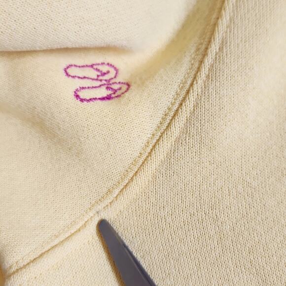 Vintage Can-Do Fashions Womens Yellow Flip Flop Sweatshirt Jacket Size XL Beach - Picture 9 of 11